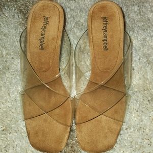 Jeffrey campbell clear heels size 7
